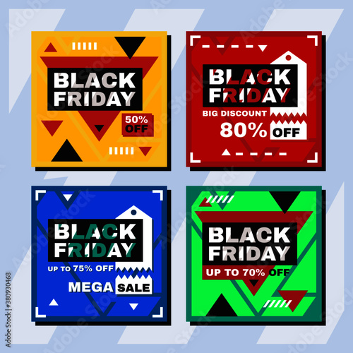 vector illustration of black friday collection
