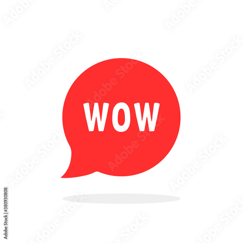 red talk box with excited shout