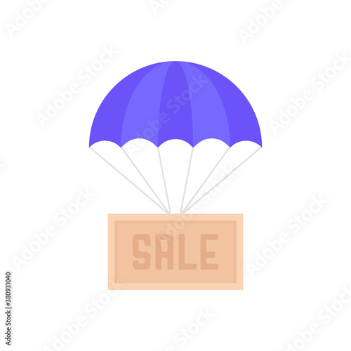 sale like parachute with wooden box