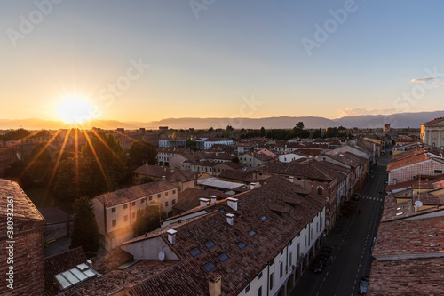 The walled town of Cittadella in Italy