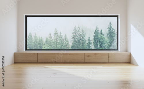 Konstfotografi Side window, seat 3d render