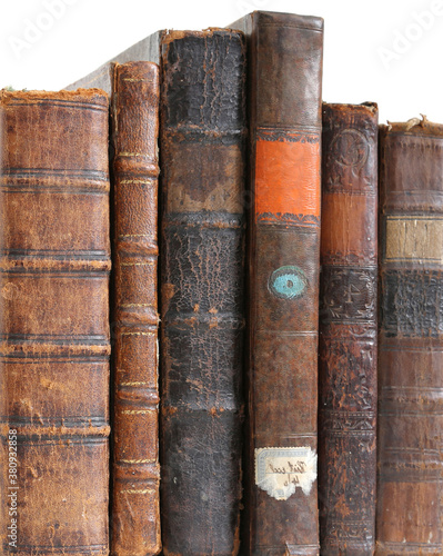 old books isolated on white