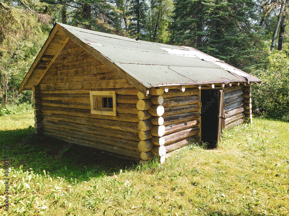 Old and weathered ranger cabin on the Baldy Mountain hiking trail at Duck Mountain Provincial Park, Manitoba, Canada Old and weathered ranger cabin on the Baldy Mountain hiking trail at Duck Mountain Provincial Park, Manitoba, Canada