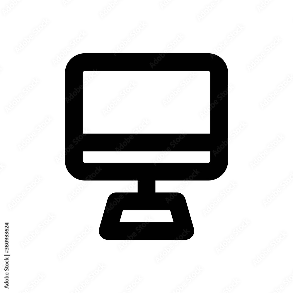 Computer Line Icon - Vector Illustration Computer Line Icon - Vector Illustration
