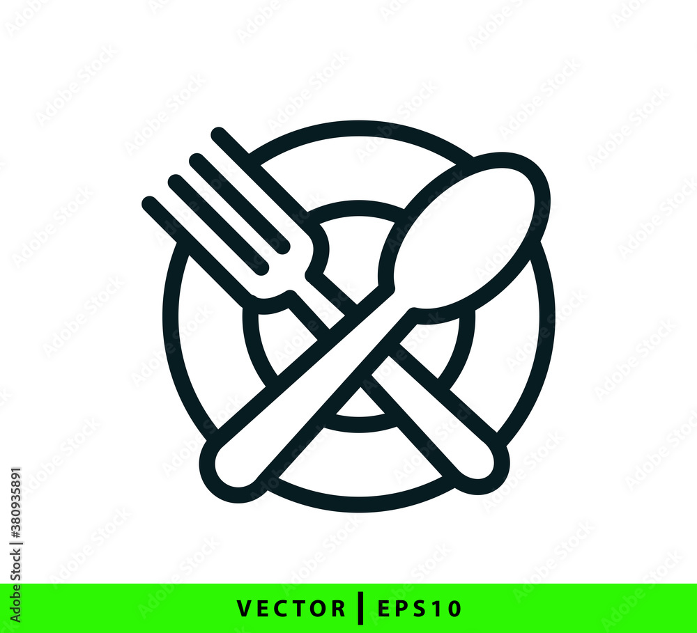 Plate icon vector logo design vector logo template illustration Plate icon vector logo design vector logo template illustration