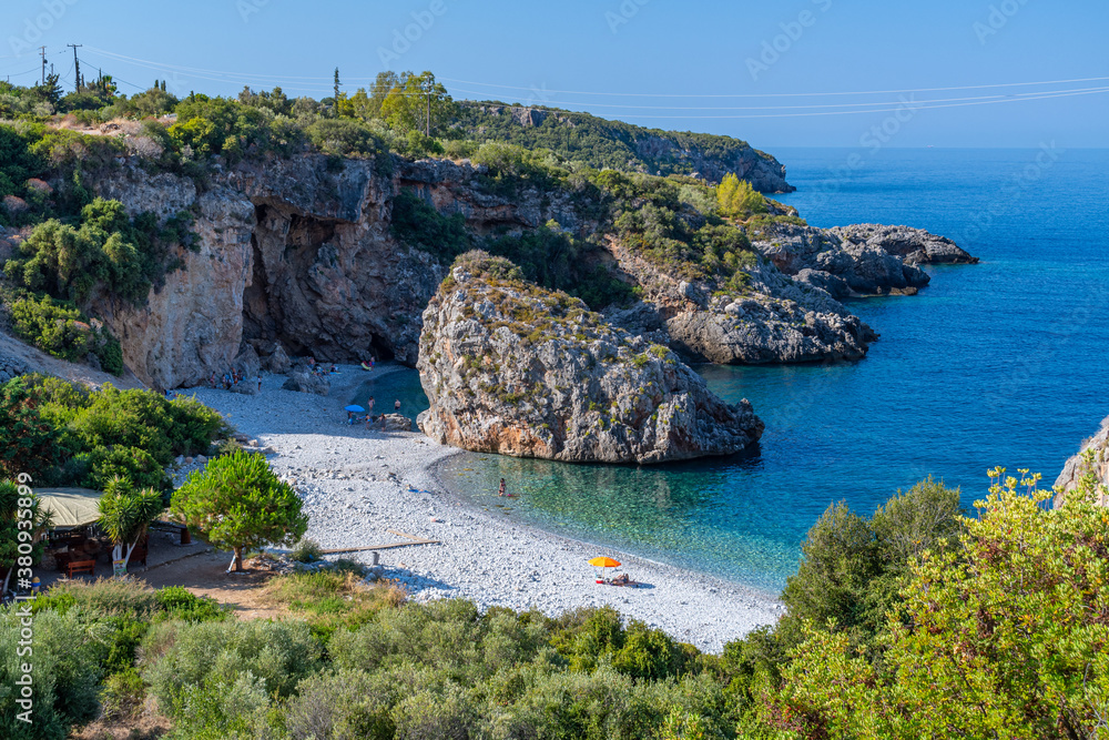 Foneas beach near Kardamyli at summer