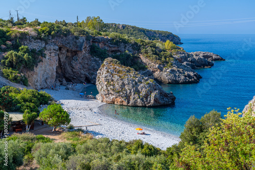Obraz na płótnie Foneas beach near Kardamyli at summer w salonie