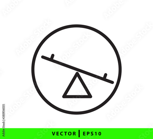 Free Download Seesaw icon flat style illustration - GFXLoad