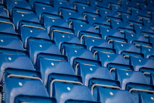 Empty seats at a football stadium
