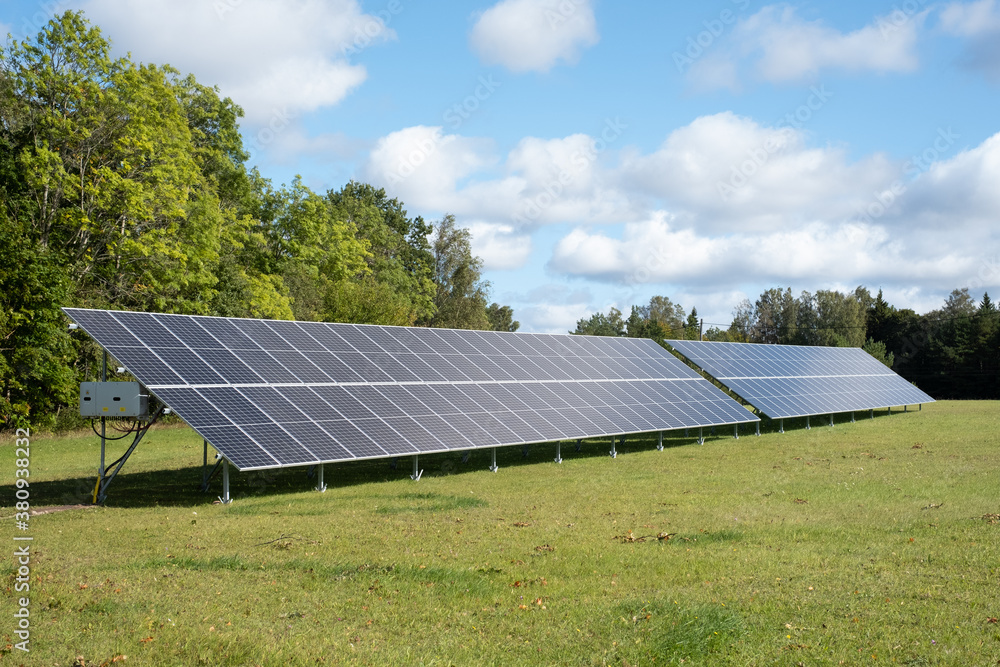 Solar panels. Alternative clean renewable energy source. 