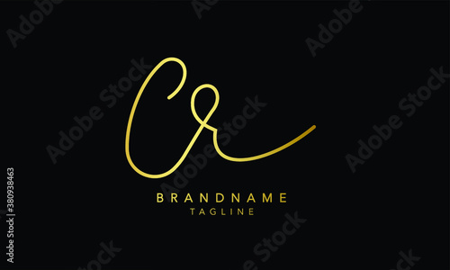 Alphabet letters Initials Monogram logo CR, RC, C and R