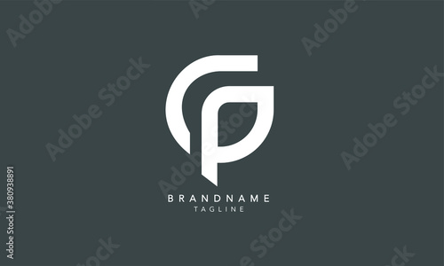 Alphabet letters Initials Monogram logo CP, PC, C and P photo
