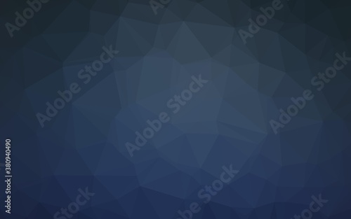 Dark BLUE vector shining triangular background. A completely new color illustration in a vague style. Triangular pattern for your business design.