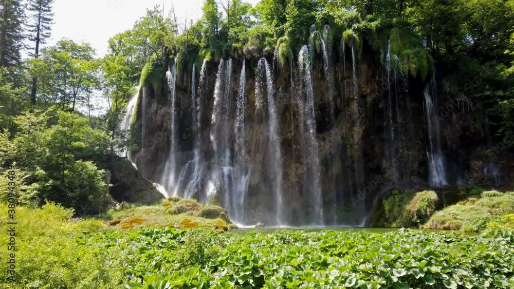 Majestic view on waterfall with turquoise water in the Plitvice Lakes National Park, Croatia. Europe. One of the oldest and largest national parks in Croatia. UNESCO World Heritage Majestic view on waterfall with turquoise water in the Plitvice Lakes National Park, Croatia. Europe. One of the oldest and largest national parks in Croatia. UNESCO World Heritage