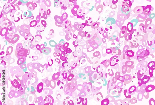 Light Pink, Blue vector layout with circle shapes.