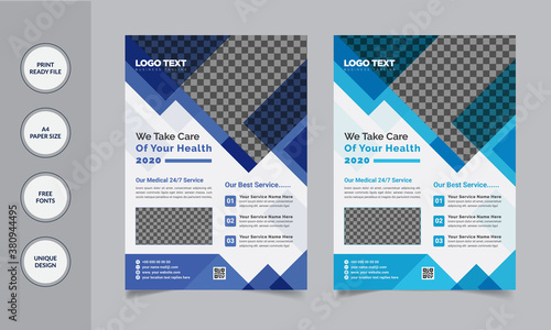 Medical & Health Care Flyer Templates medical brochure design, flyer, leaflets vector illustration.
