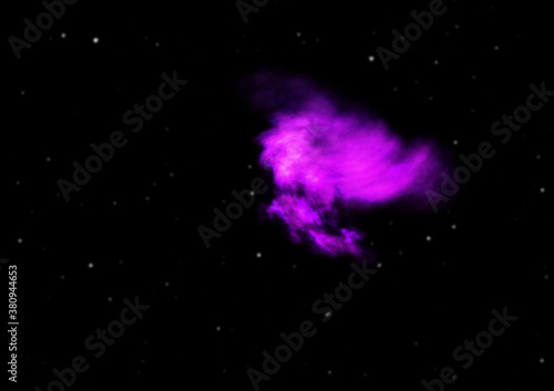 Being shone nebula and star field. 3D rendering