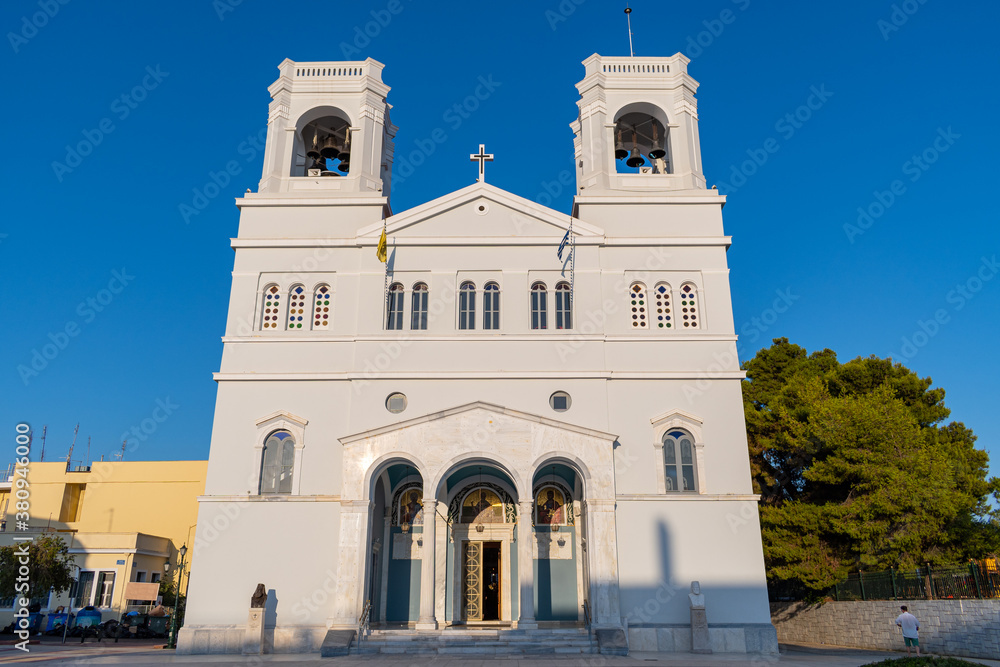 Saint Nicholas church in central square of Pyrgos, Peloponnese