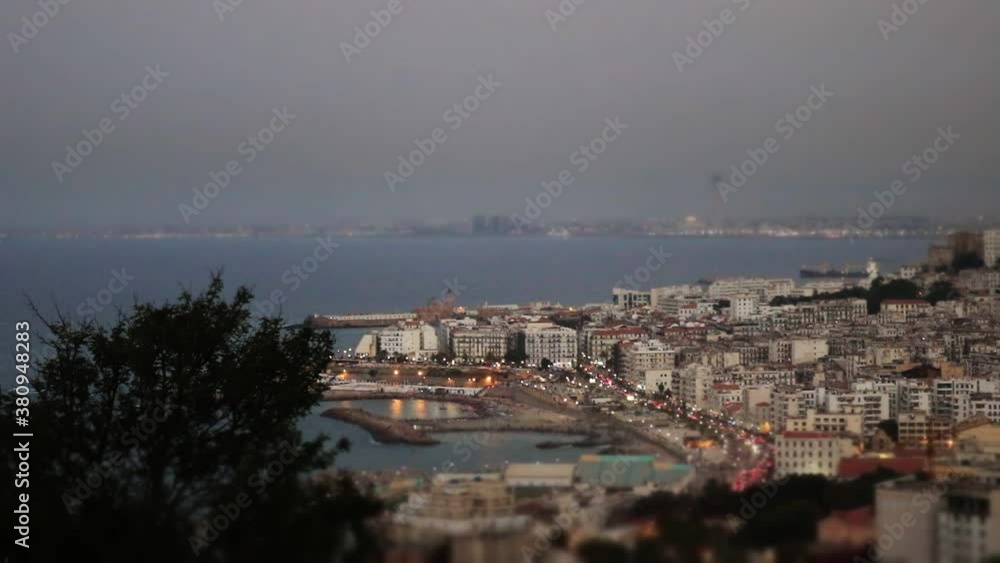 Time lapse algiers before twilight in a cloudy day Time lapse algiers before twilight in a cloudy day