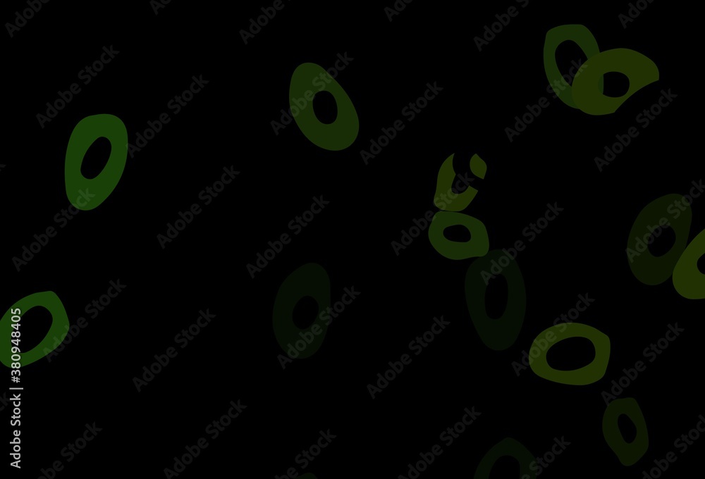 Dark Green vector pattern with spheres. Dark Green vector pattern with spheres.