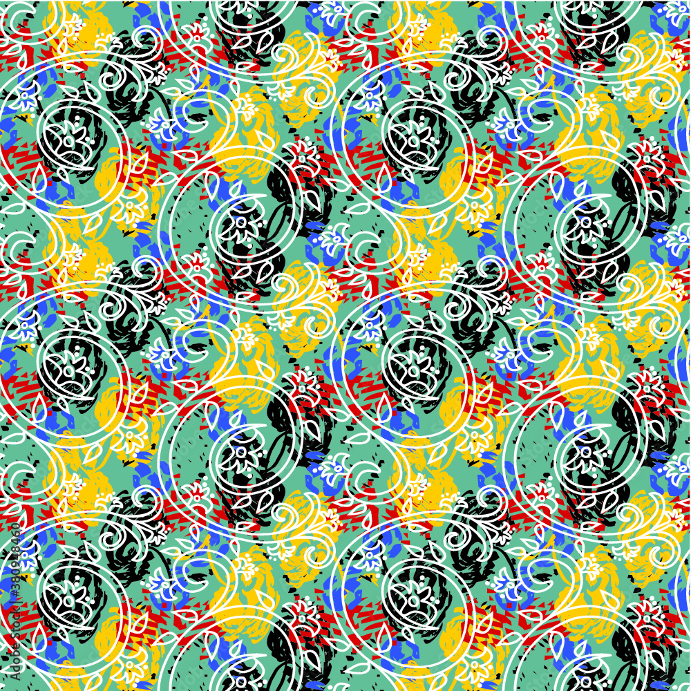seamless pattern with circles seamless pattern with circles