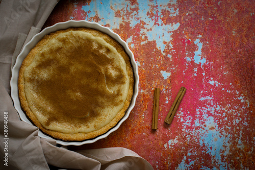 Home baked South African Milk Tart photo