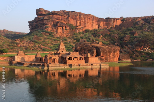 The Bhutanatha group of temples is a cluster of sandstone shrines dedicated to the deity Bhutanatha, in Badami town of Karnataka state, India. Built by Chalukyas.
