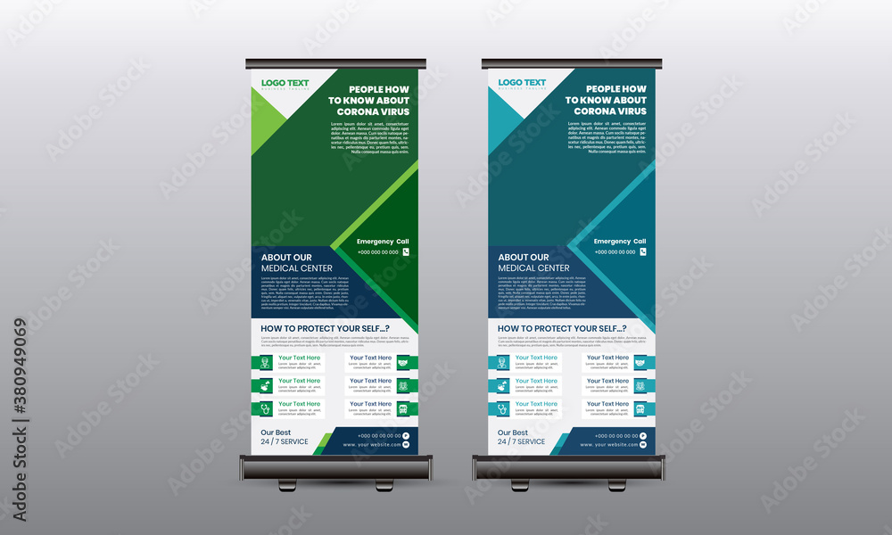 Healthcare and medical roll up design, standee and banner concept vector illustration. Healthcare and medical roll up design, standee and banner concept vector illustration.