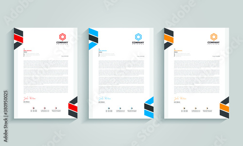 Modern Creative & Clean business style letterhead Design bundle  Template - vector