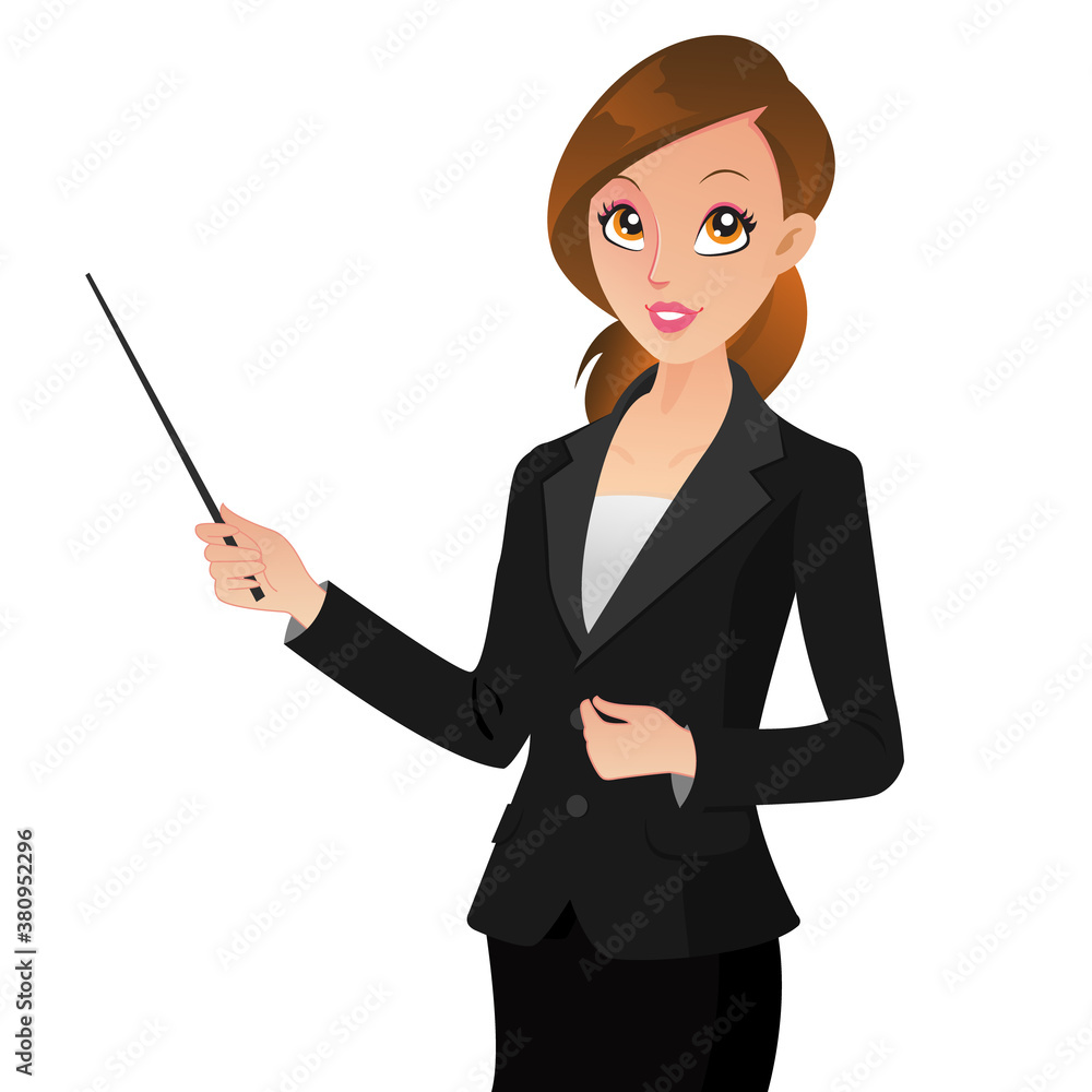 Confident Business woman doing an presentation Confident Business woman doing an presentation