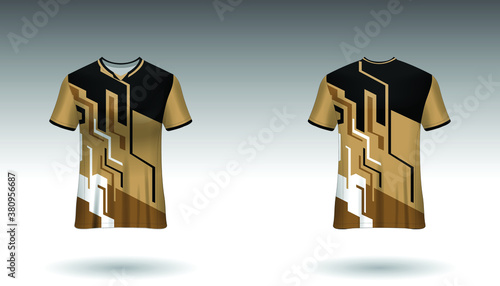 Sport design template  football jersey vector for football club. uniform front and back view