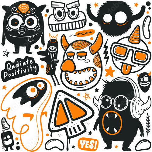 hand drawn monsters