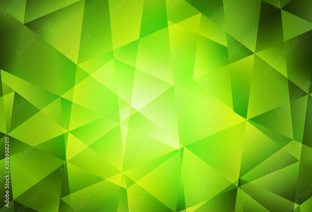 Light Green, Yellow vector gradient triangles template. Light Green, Yellow vector gradient triangles template.