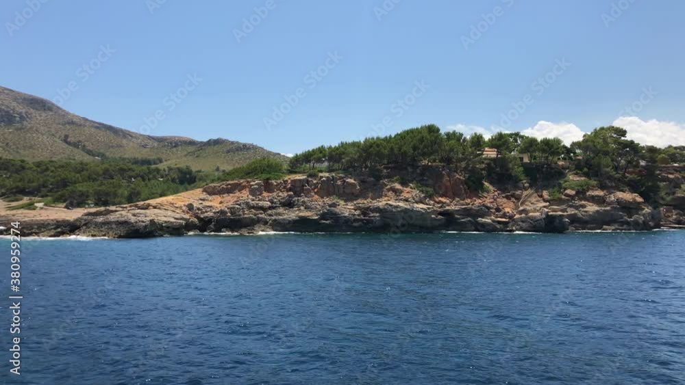Beautiful views of the coast sailing through the sea Beautiful views of the coast sailing through the sea