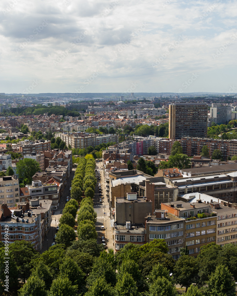 View over big city, Brussels