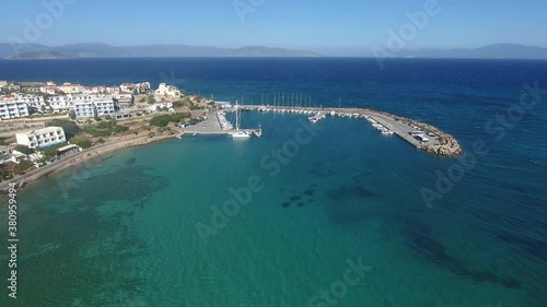 Wallpaper Mural Aerial view of Megalochori marina at Agistri island in Greece Torontodigital.ca