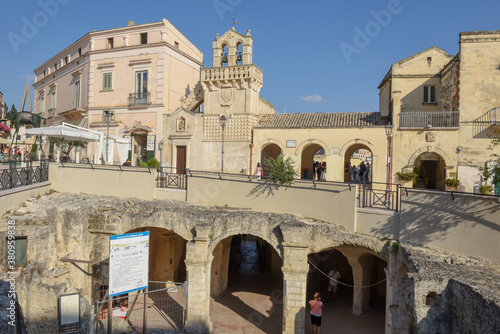 People walking on the old center of Matera on Italy © fotoember
