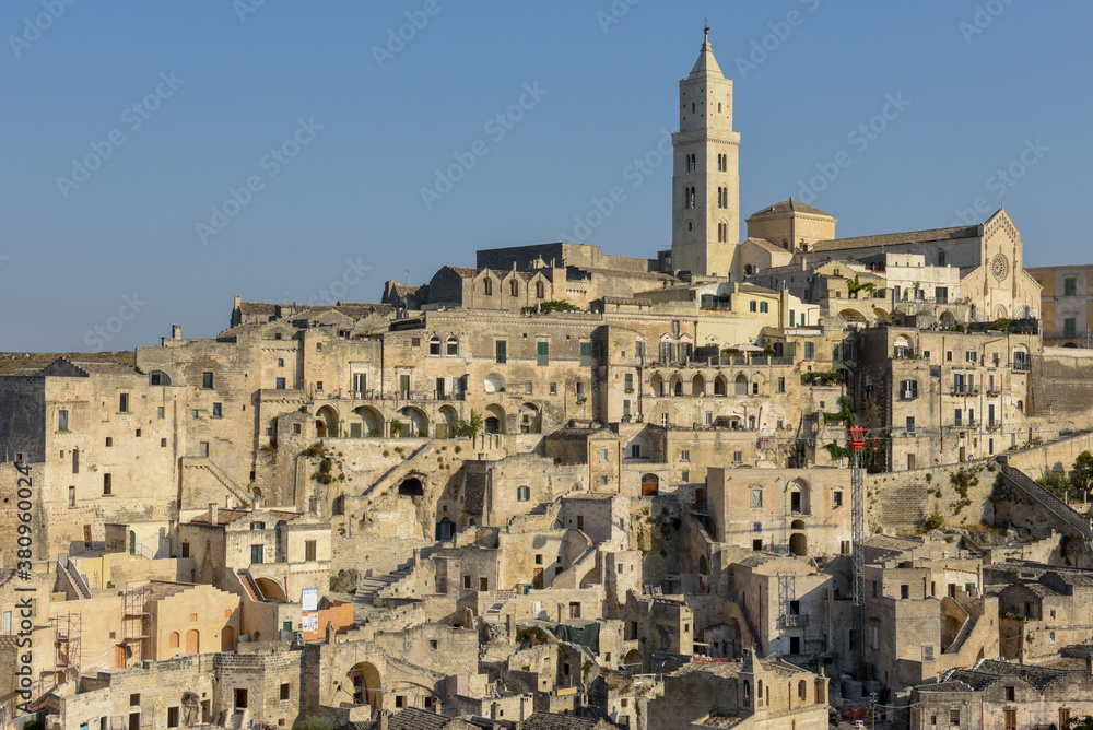 View of Matera in Italy, Unesco world heritage