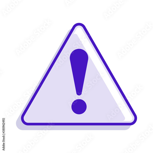 Exclamation mark symbol Hazard warning attention sign Vector