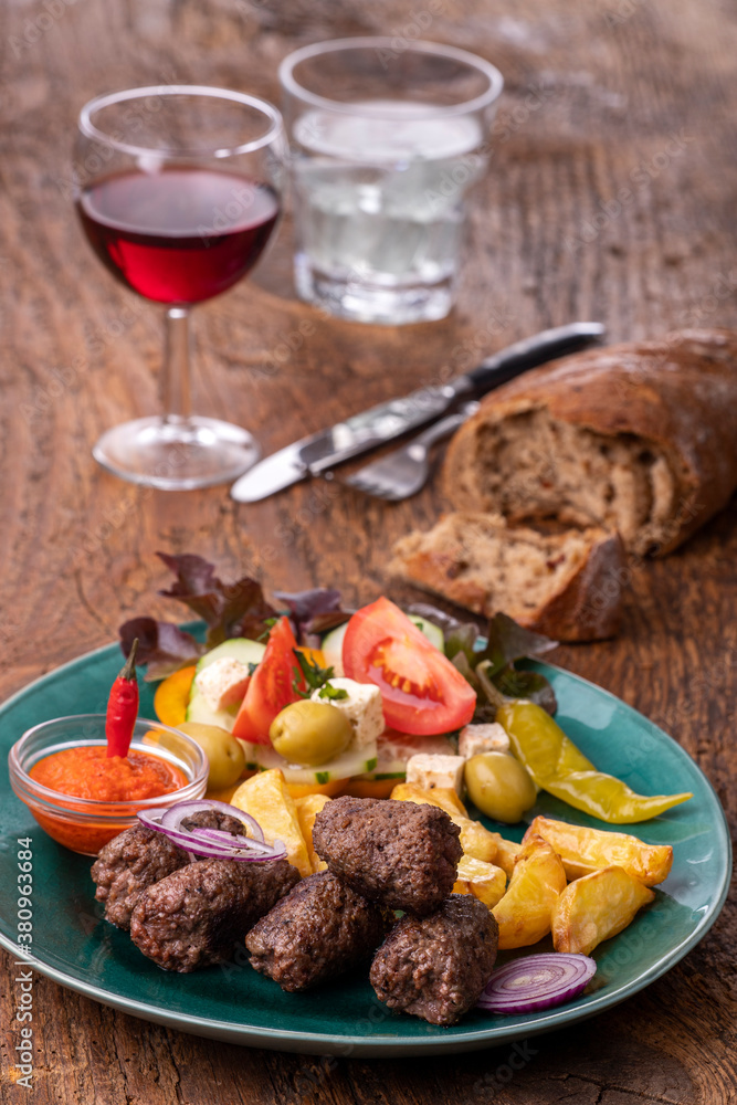 cevapcici on a plate cevapcici on a plate