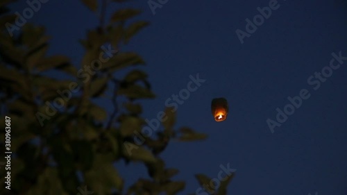 Chinese flying lantern photo