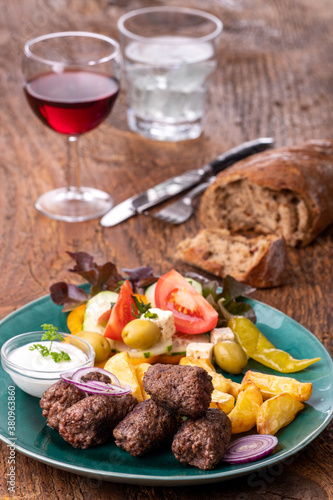 cevapcici on a plate photo