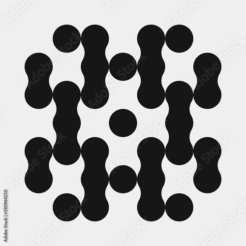 Abstract Cross Pattern Dots Logo generative computational art illustration