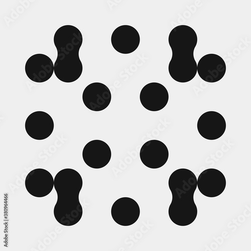 Abstract Cross Pattern Dots Logo generative computational art illustration