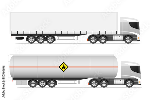 Illustration set of icons trucks