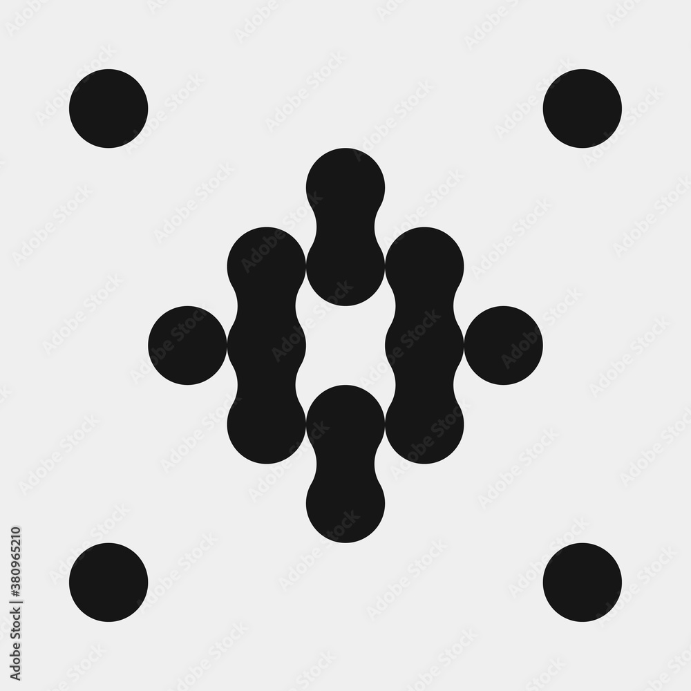 Abstract Cross Pattern Dots Logo generative computational art illustration Abstract Cross Pattern Dots Logo generative computational art illustration