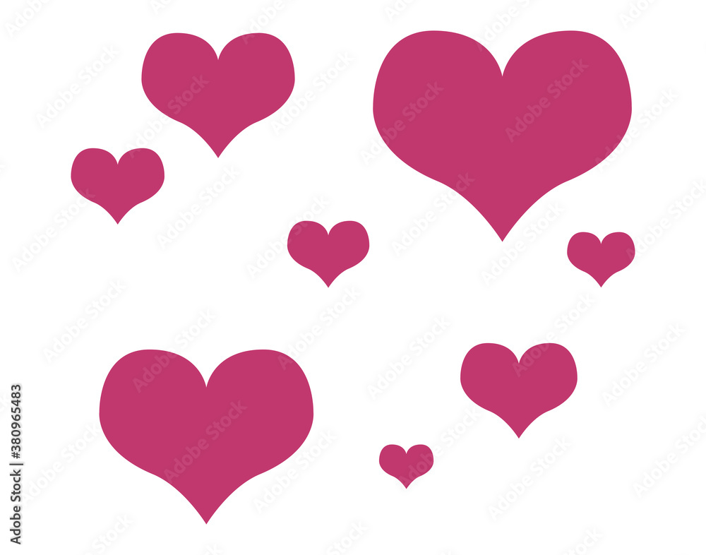 Pink hearts pattern.