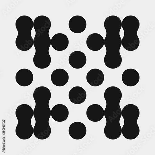 Abstract Cross Pattern Dots Logo generative computational art illustration