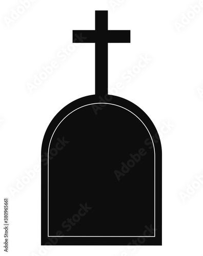 grave with cross vector design