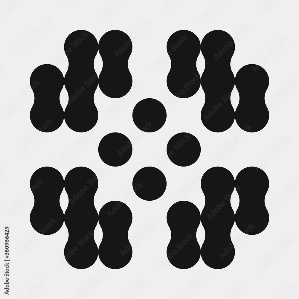 Abstract Cross Pattern Dots Logo generative computational art illustration Abstract Cross Pattern Dots Logo generative computational art illustration